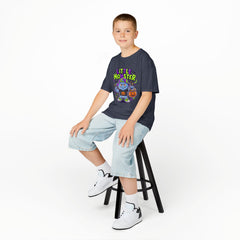 Youth - Kids Tee — 'Little Monster' Halloween Cartoon Shirt