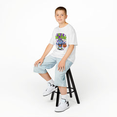 Youth - Kids Tee — 'Little Monster' Halloween Cartoon Shirt