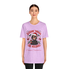 Sleighin' Through the Holidays Tee — Christmas Coffee Graphic Tee
