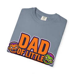 Dad of Little Monsters T-Shirt — Halloween Dad Tee with Pumpkin & Monster Faces