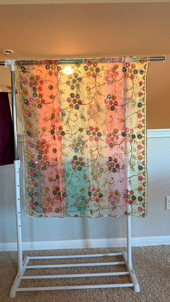 Korean Raw Silk Salwar Suit – Plain Elegance with Heavy Embroidered Organza Dupatta | 3 Piece Set