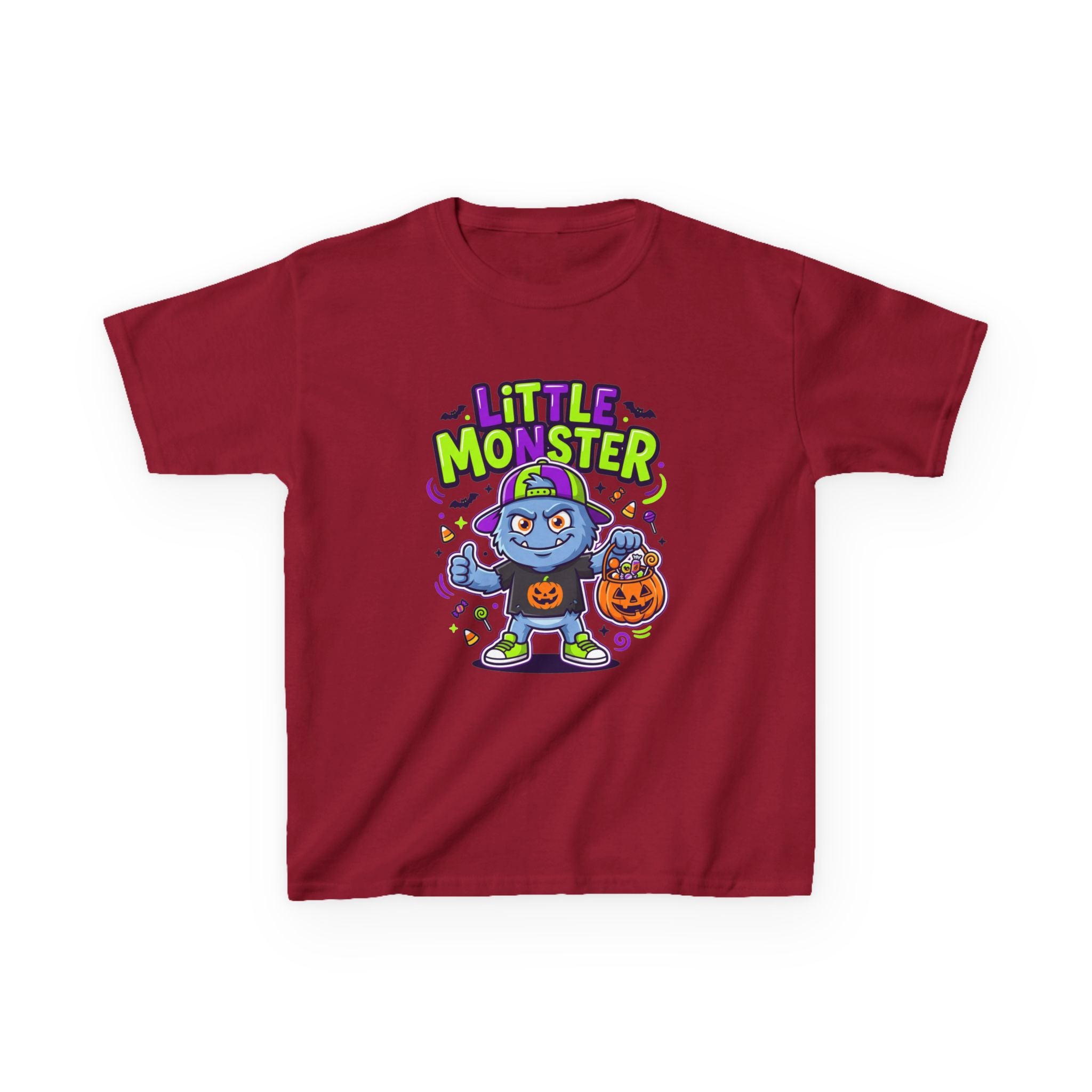 Youth - Kids Tee — 'Little Monster' Halloween Cartoon Shirt