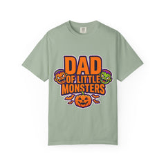 Dad of Little Monsters T-Shirt — Halloween Dad Tee with Pumpkin & Monster Faces