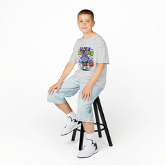 Youth - Kids Tee — 'Little Monster' Halloween Cartoon Shirt