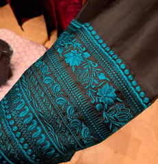 Shamoz Silk Embroidered Long Shirt Set – 3 Piece | Ready to Ship