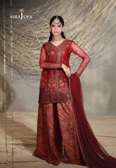 AJULFE-08 Embroidered Poly Net