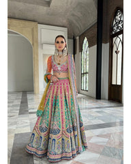 Mahaba Studio USA – vibrant bridal lehenga choli with dupatta
