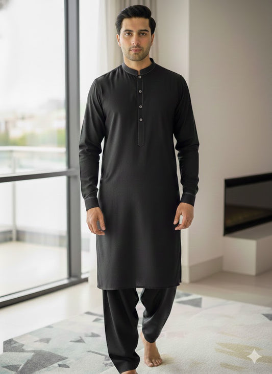 Gray Black Men Salwar Kameez