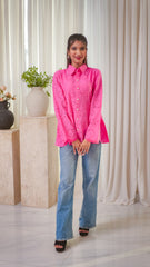 MSP 205 - Bottom-Down Pink Chicken Kari Shirt