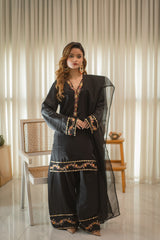 MSP 304 - Black Shot Silk 3-Piece Outfit