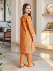 2 Piece Lawn Slub Suit- Embroidered (Pret)