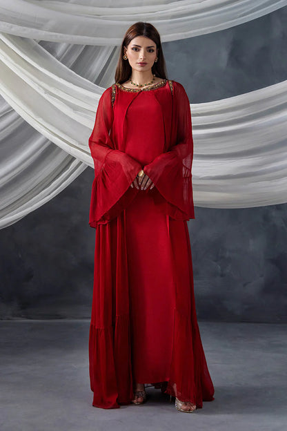 P-302 - Long Shirt with Chiffon Upper