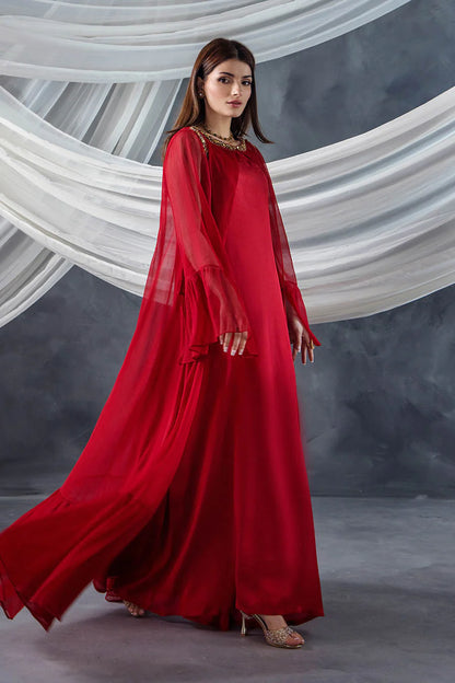 P-302 - Long Shirt with Chiffon Upper