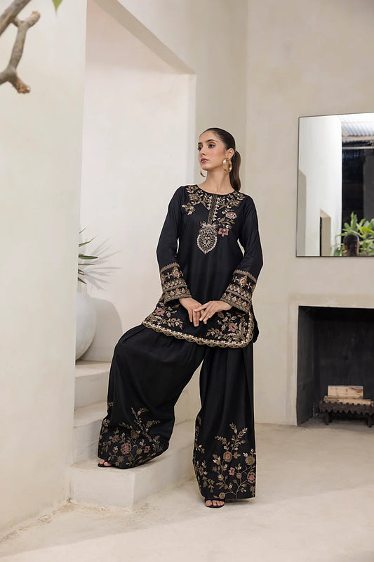 NF-6230 Black Farshi Lawn Stitched Suit
