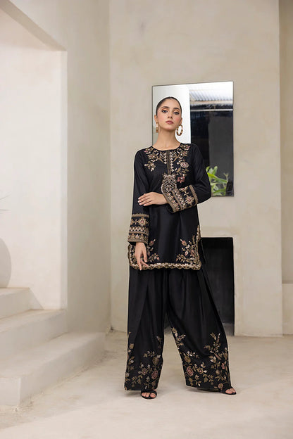 NF-6230 Black Farshi Lawn Stitched Suit