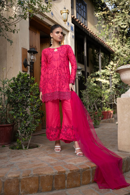 2 piece - NF-6263 Cotton Embroidered | Stitched Suit