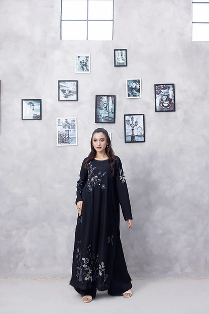 NF-6270 Black Cotton Stitched 3pc Suit