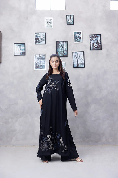 NF-6270 Black Cotton Stitched 3pc Suit