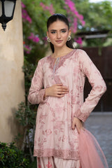 NF-6326 Light Pink Cotton Embroidered | Stitched Suit