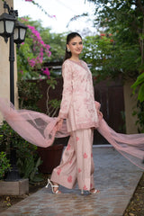 NF-6326 Light Pink Cotton Embroidered | Stitched Suit
