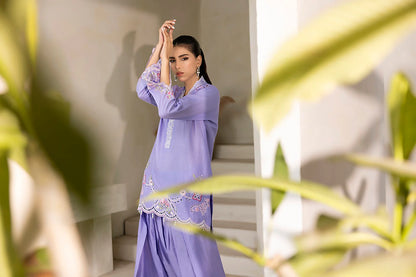 NF-6508 Lilac Lawn Farshi | Stitched Suit