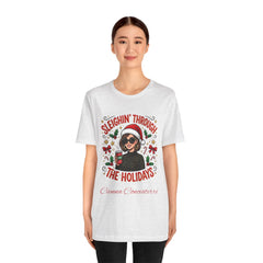 Sleighin' Through the Holidays Tee — Christmas Coffee Graphic Tee