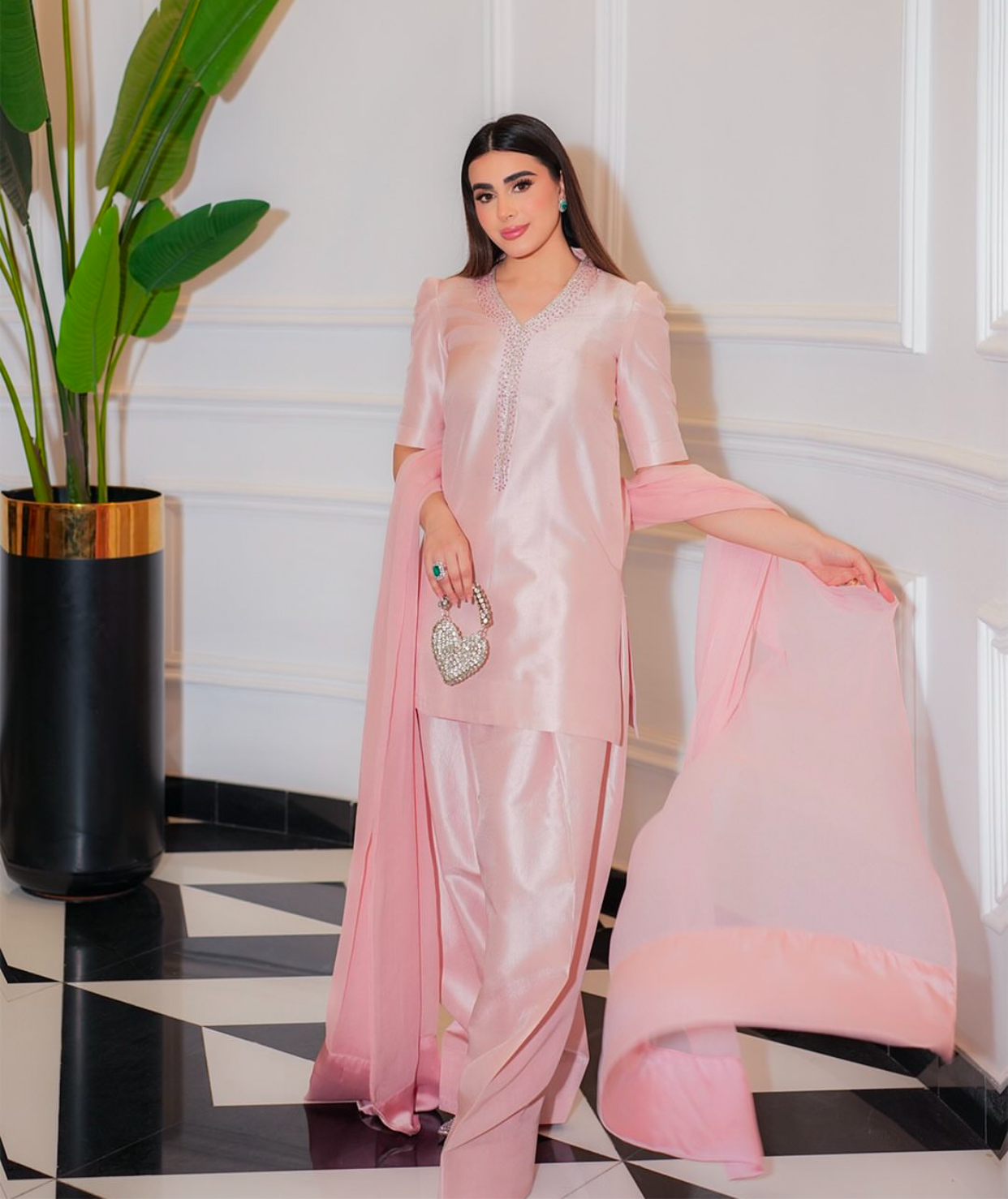 Soft Pink Farshi Shalwar Set