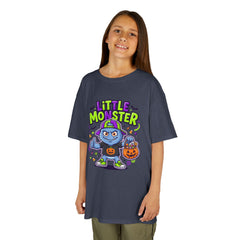 Youth - Kids Tee — 'Little Monster' Halloween Cartoon Shirt