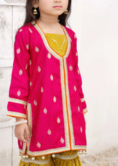 3 Piece Rawsilk Embroidered Gharara