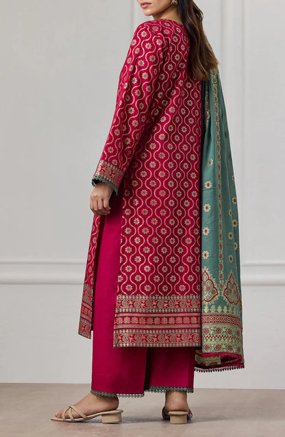 3 PIECE | PRINTED LAWN JACQUARD | OTL-25-410