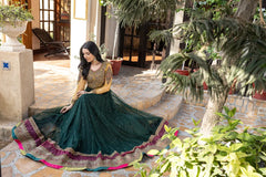 NB-5537 Green Dholki 3pc Stitched Dress