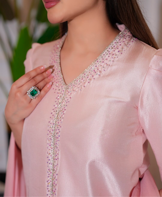 Soft Pink Farshi Shalwar Set