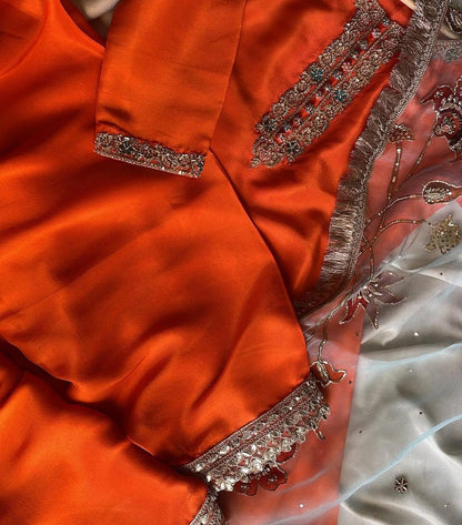 Orange Bloom Shalwar Kameez