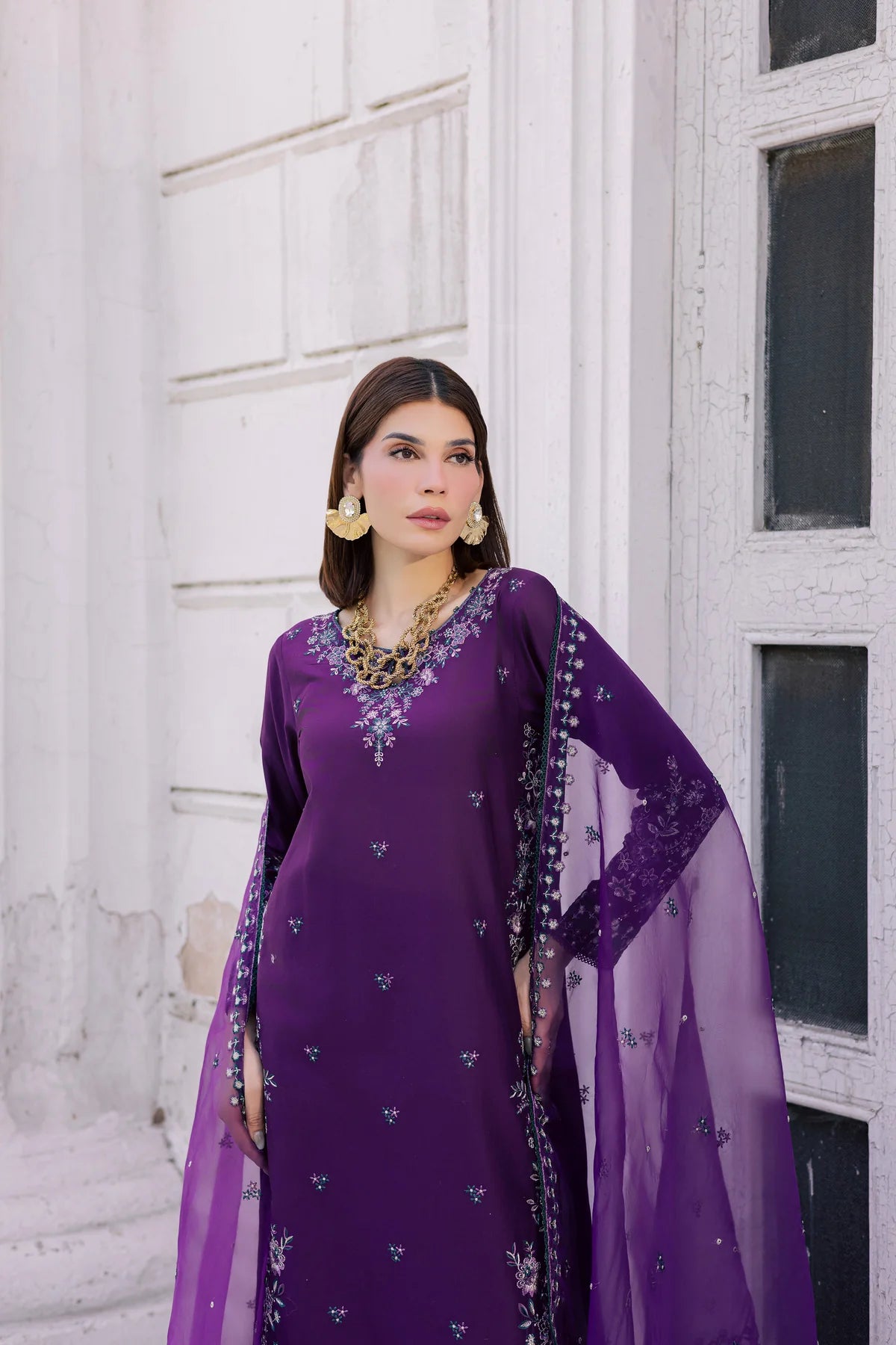 ERHA 3PC - FESTIVE EMBROIDERED LAWN