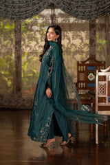 NF-6757 Teal Green Stitched 2PC Suit