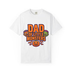 Dad of Little Monsters T-Shirt — Halloween Dad Tee with Pumpkin & Monster Faces