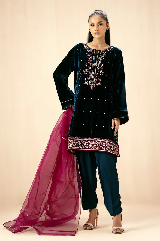 EMBROIDERED VELVET SUIT