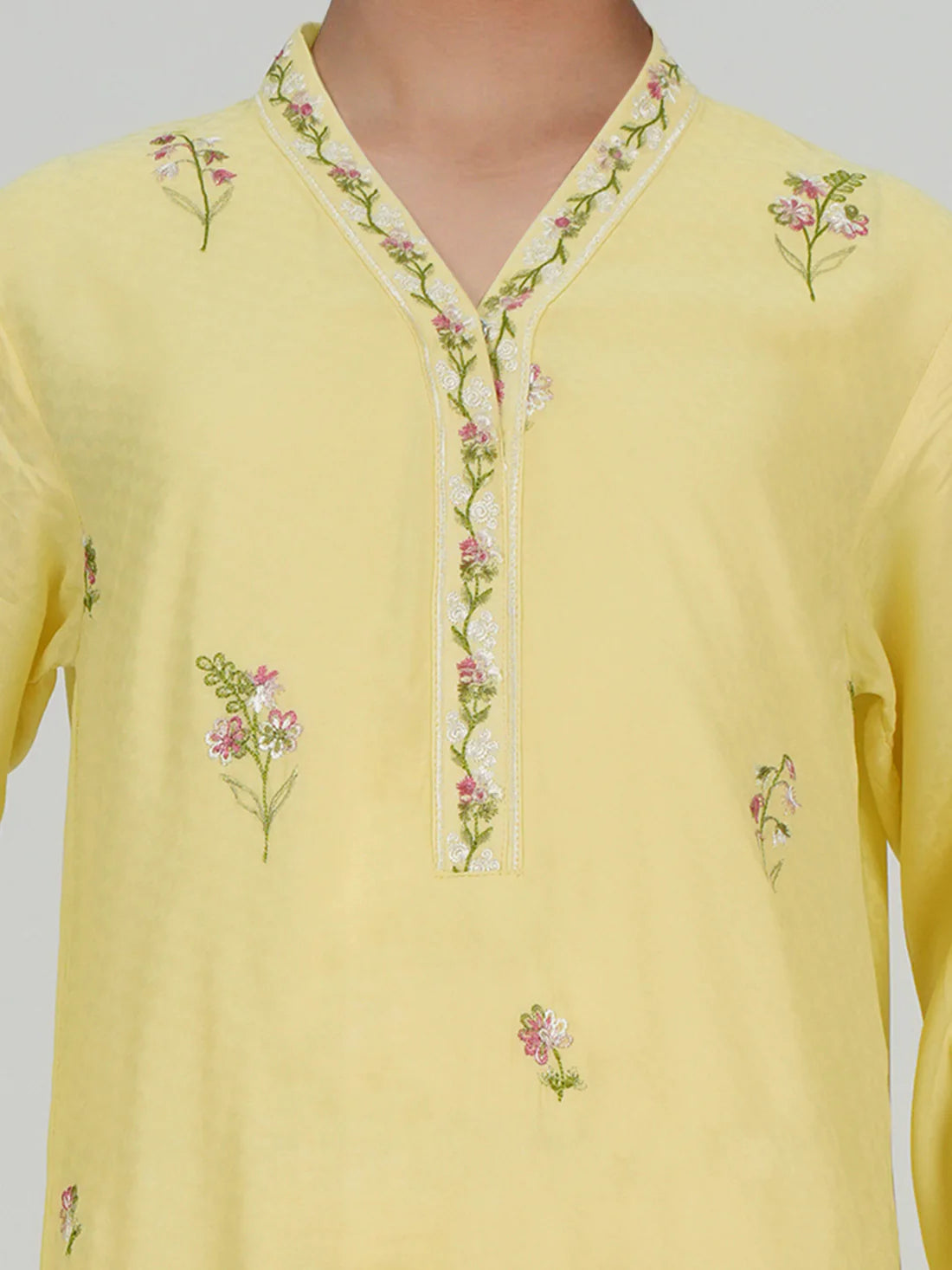 2 Piece Self Jacquard Suit- Embroidered (Pret)