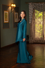 NF-6758 Teal Green Silk Stitched 2pc