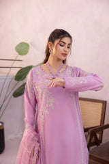 NF-6436 Lilac Khaddi Stitched 2Pc Suit