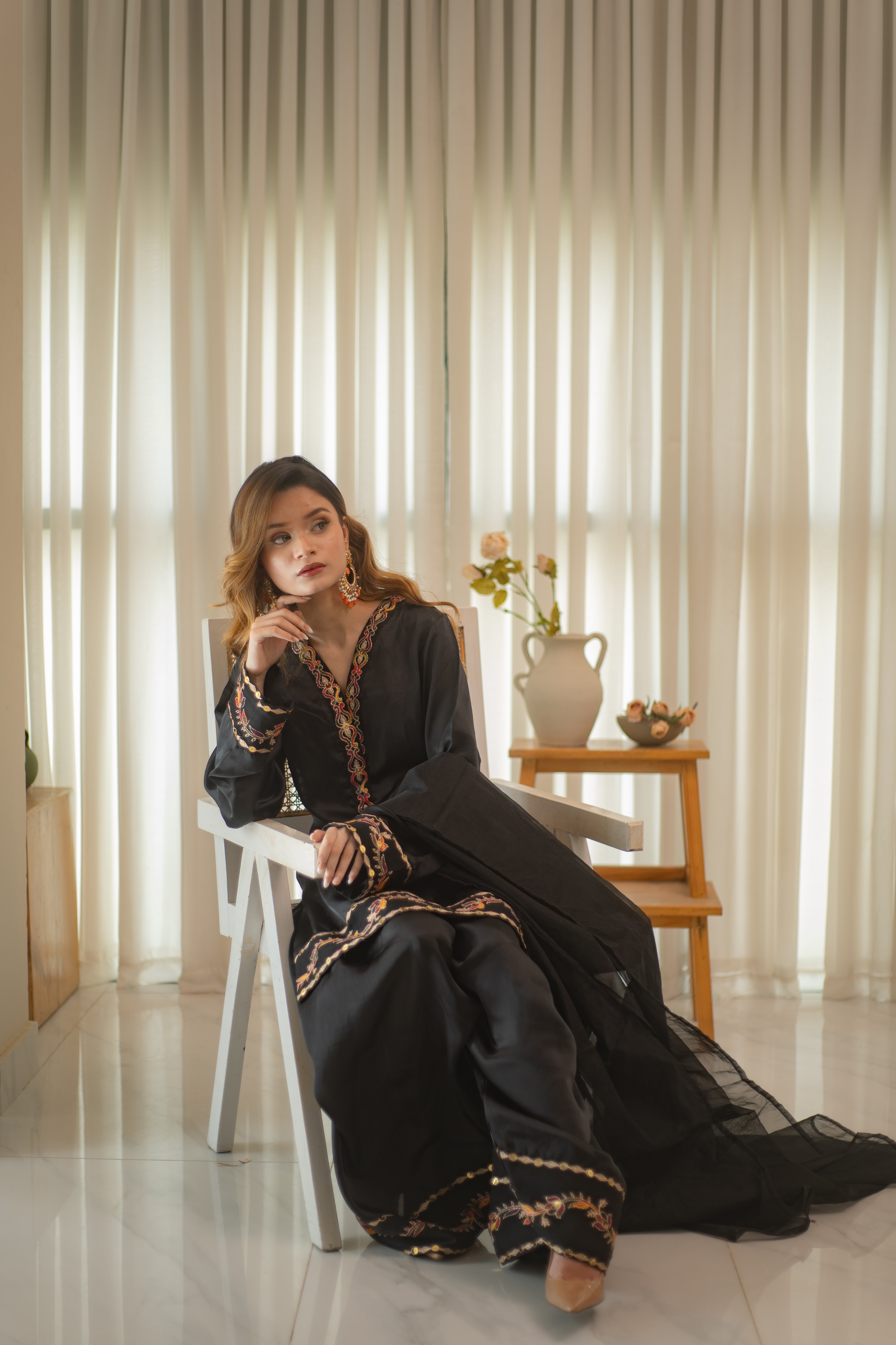 MSP 304 - Black Shot Silk 3-Piece Outfit