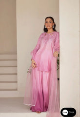 NF-6674 Pink shadded Silk 2pc suit