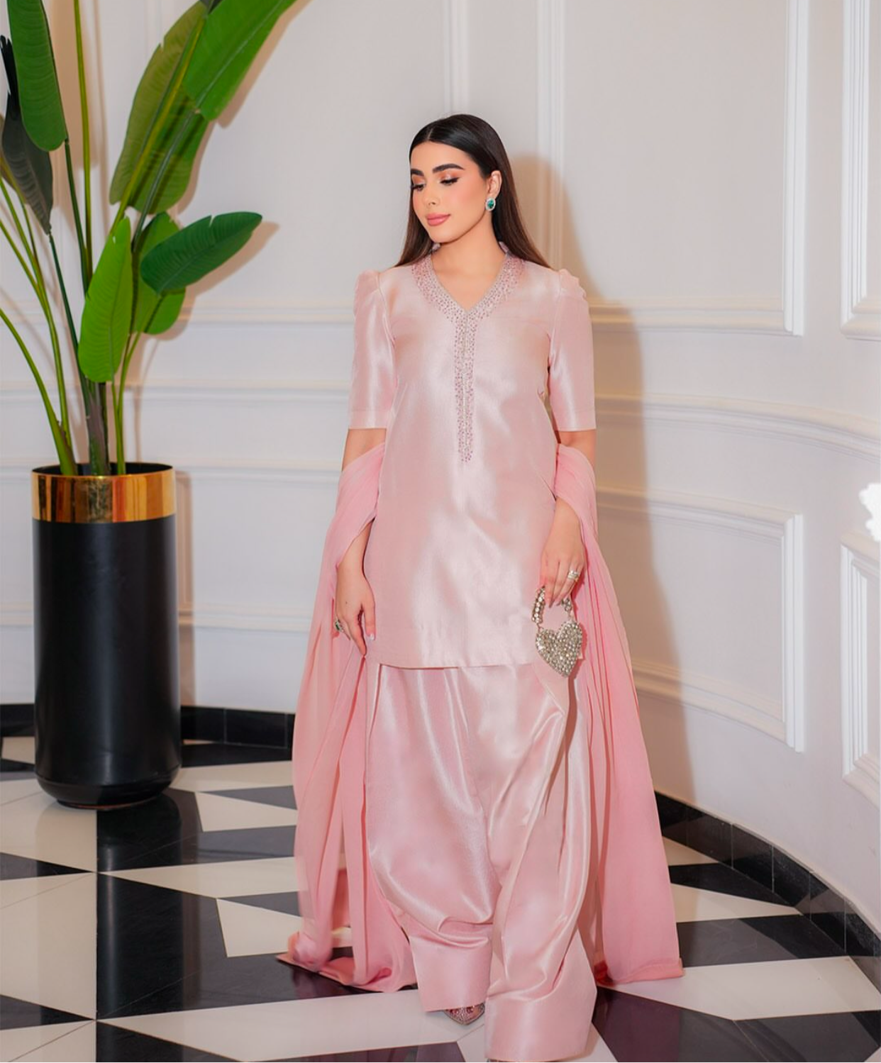 Soft Pink Farshi Shalwar Set