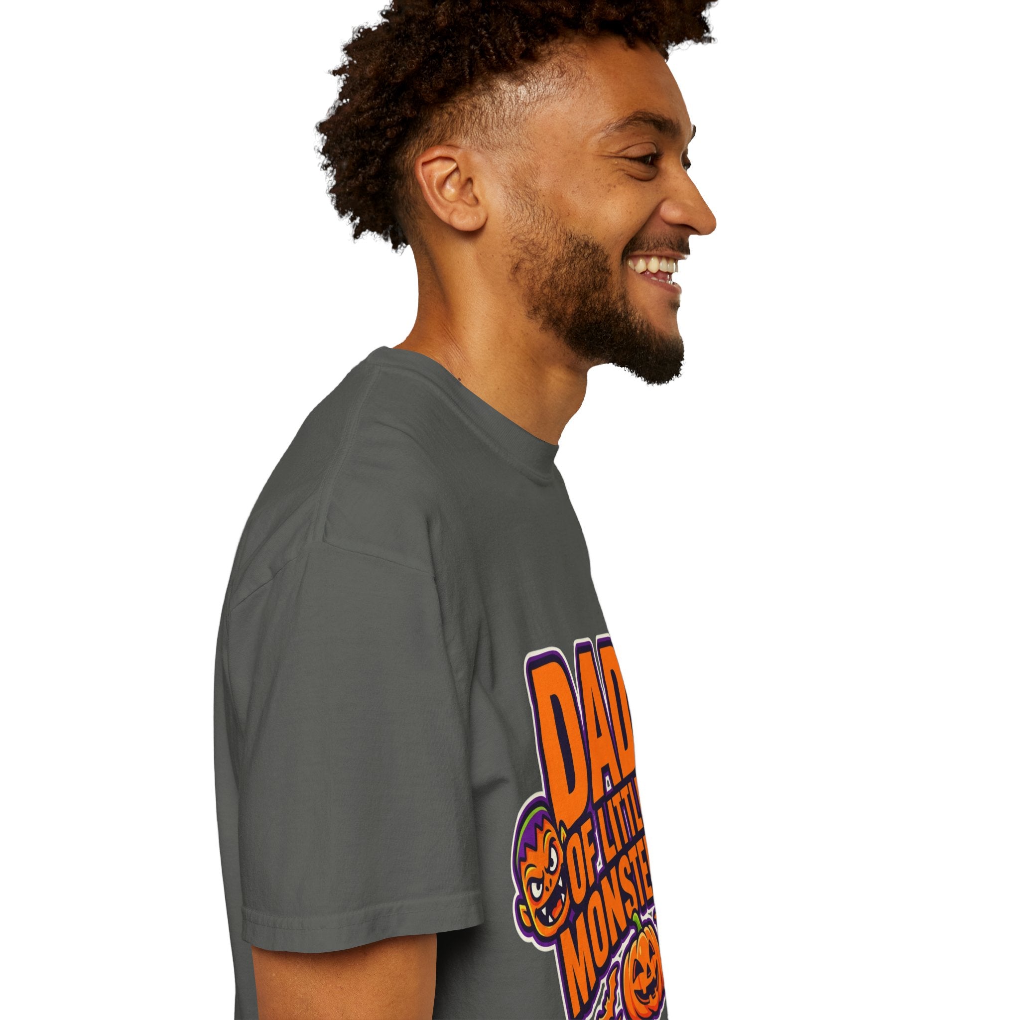 Dad of Little Monsters T-Shirt — Halloween Dad Tee with Pumpkin & Monster Faces