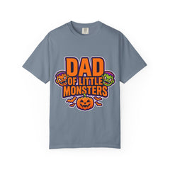 Dad of Little Monsters T-Shirt — Halloween Dad Tee with Pumpkin & Monster Faces