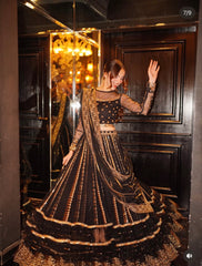 Aura Black Lehnga Choli-Indian Wedding style Lehnga