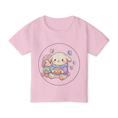 Cute Bunny & Girl Toddler T‑Shirt — Pastel Plush Friends Graphic Tee