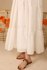 IVORY TIERED DRESS