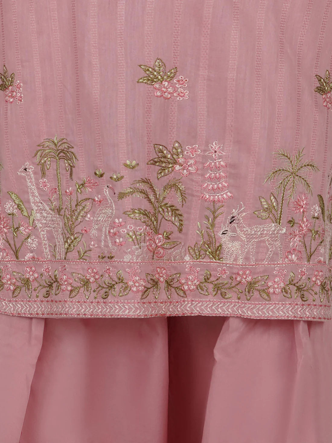 2 Piece Self Jacquard Suit- Embroidered (Pret)