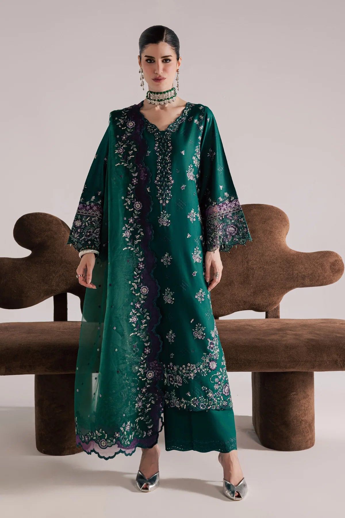 PURPLE FOREST 3PC - FESTIVE EID PRET